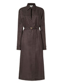 Fendi ff Jacquard Silk Maxi Kleid