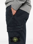 Stone Island Logo Cotton Cargo Trousers
