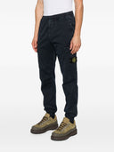 Stone Island Logo Cotton Cargo Trousers