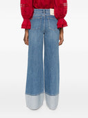 Alice + Olivia Wilson Wide Leg Denim Jeans