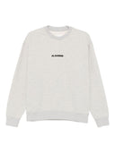 Jil Sander Plus Logo Cotton Crewneck Sweatshirt