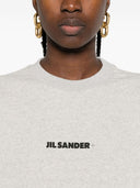 Jil Sander Plus Logo Cotton Crewneck Sweatshirt