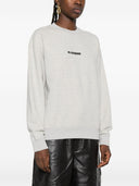 Jil Sander Plus Logo Cotton Crewneck Sweatshirt