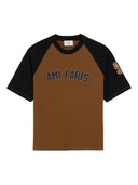 Ami Paris Cotton Colorblock T Shirt