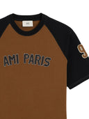Ami Paris Cotton Colorblock T Shirt