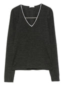 Brunello Cucinelli Cashmere And Silk V Necked Sweater