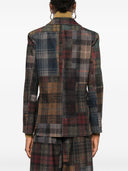 Tschüss Patchwork -Design Doppelbrustjacke