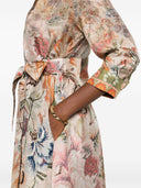 Pierre Louis Mascia Printed Silk Long Dress