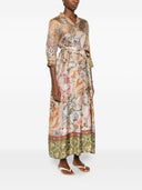 Pierre Louis Mascia Printed Silk Long Dress
