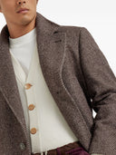 Brunello Cucinelli Cashmere And Silk Single Breasted Coat