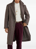 Brunello Cucinelli Cashmere And Silk Single Breasted Coat