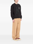 Mm6 Maison Margiela Logo Cotton Crewneck Sweatshirt