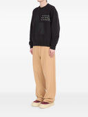 Mm6 Maison Margiela Logo Cotton Crewneck Sweatshirt
