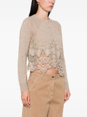 Ermanno Scervino Lace Cashmere Cardigan
