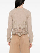 Ermanno Scervino Lace Cashmere Cardigan