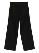 Pantaloni di cotone a sabbia bianca