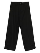 Pantaloni di cotone a sabbia bianca