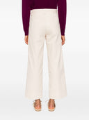 White Sand Cotton Flared Trousers