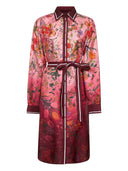Robe en soie imprimée Gucci
