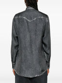 Pierre Louis Masciia Denim Print Silk Shirt