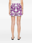 Dolce & Gabbana Cotton Shorts With Maiolica Print