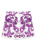 Dolce & Gabbana Cotton Shorts With Maiolica Print
