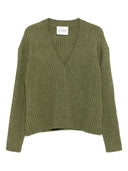 Lukket uldblanding V Necked Cardigan
