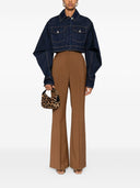 Fendi Wolle Flared Hosen