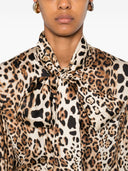 Front Street Bow Tie Printed Blouse