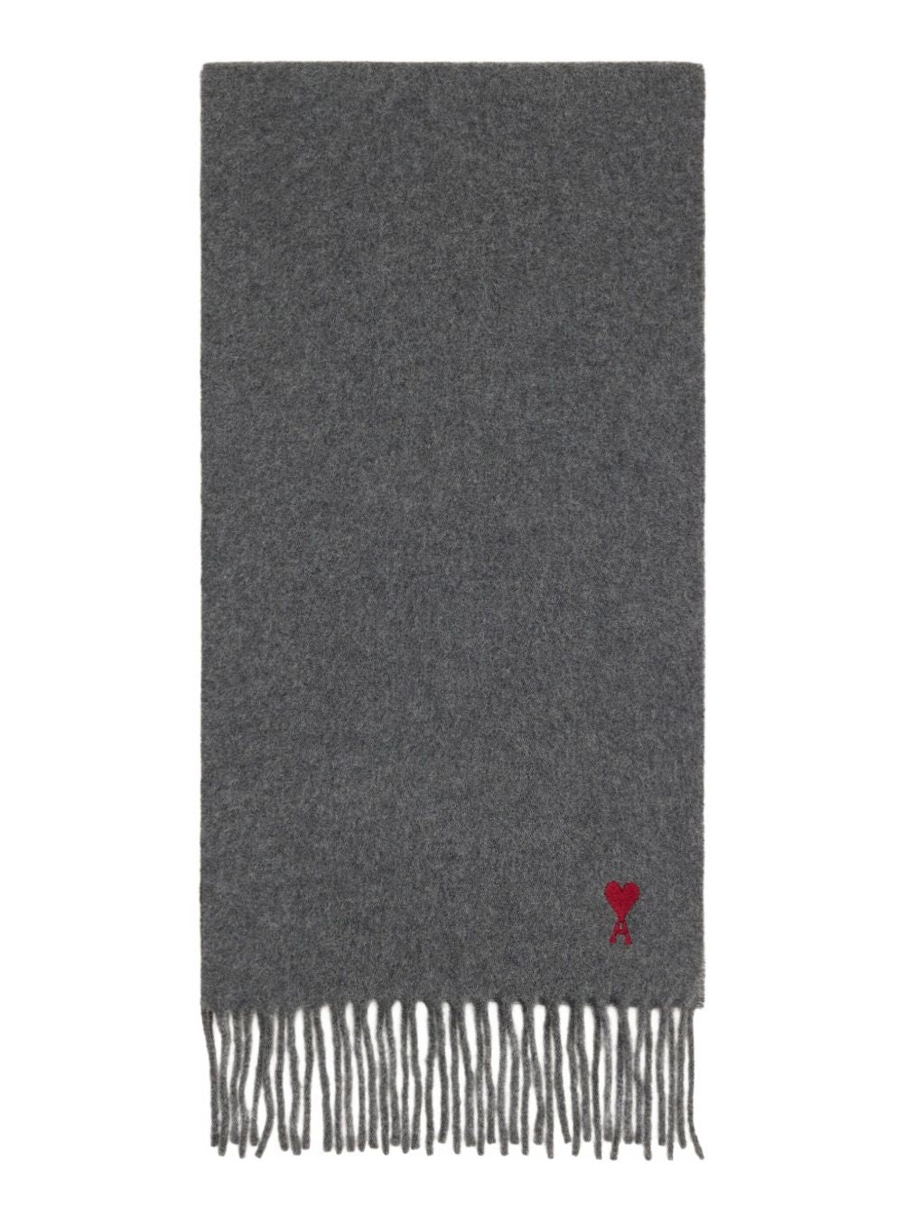 Ami Paris Ami De Coeur Wool Scarf
