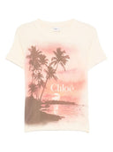 Chloè Cotton bedruckte T -Shirt