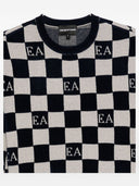 Emporio Armani Check Crewneck Sweater