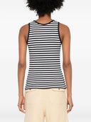 Maison Kitsune' Baby Fox Striped Cotton Top