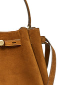 Tory Burch Romy Suede Backet de cuero de cuero