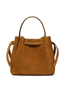 Tory Burch Romy Suede Backet de cuero de cuero