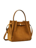 Tory Burch Romy Suede Backet de cuero de cuero