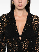 Norma Kamali Lace Single Breasted Blazer Jacket