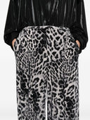Norma Kamali Leopard Print Wide Leg broek