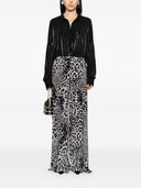 Norma Kamali Leopard Print Wide Leg broek