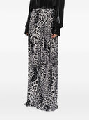 Norma Kamali Leopard Print Wide Leg broek
