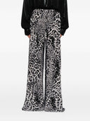 Norma Kamali Leopard Print Wide Leg broek