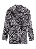 Norma Kamali Leopard Print Single Breasted Jacke