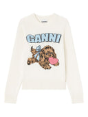 Ganni Fluffy Puppy Love Wool Sweater