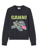 Ganni Puppy Love Crewneck Sweater