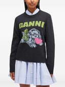 Ganni Puppy Love Crewneck Sweater