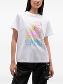 Ganni Neon Kitty Organic Cotton T Shirt