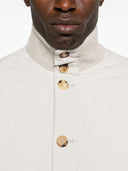 Brunello Cucinelli Leather And Wool Bomber Jacket