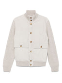 Brunello Cucinelli Leather And Wool Bomber Jacket
