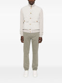 Brunello Cucinelli Leather And Wool Bomber Jacket