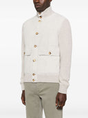 Brunello Cucinelli Leather And Wool Bomber Jacket